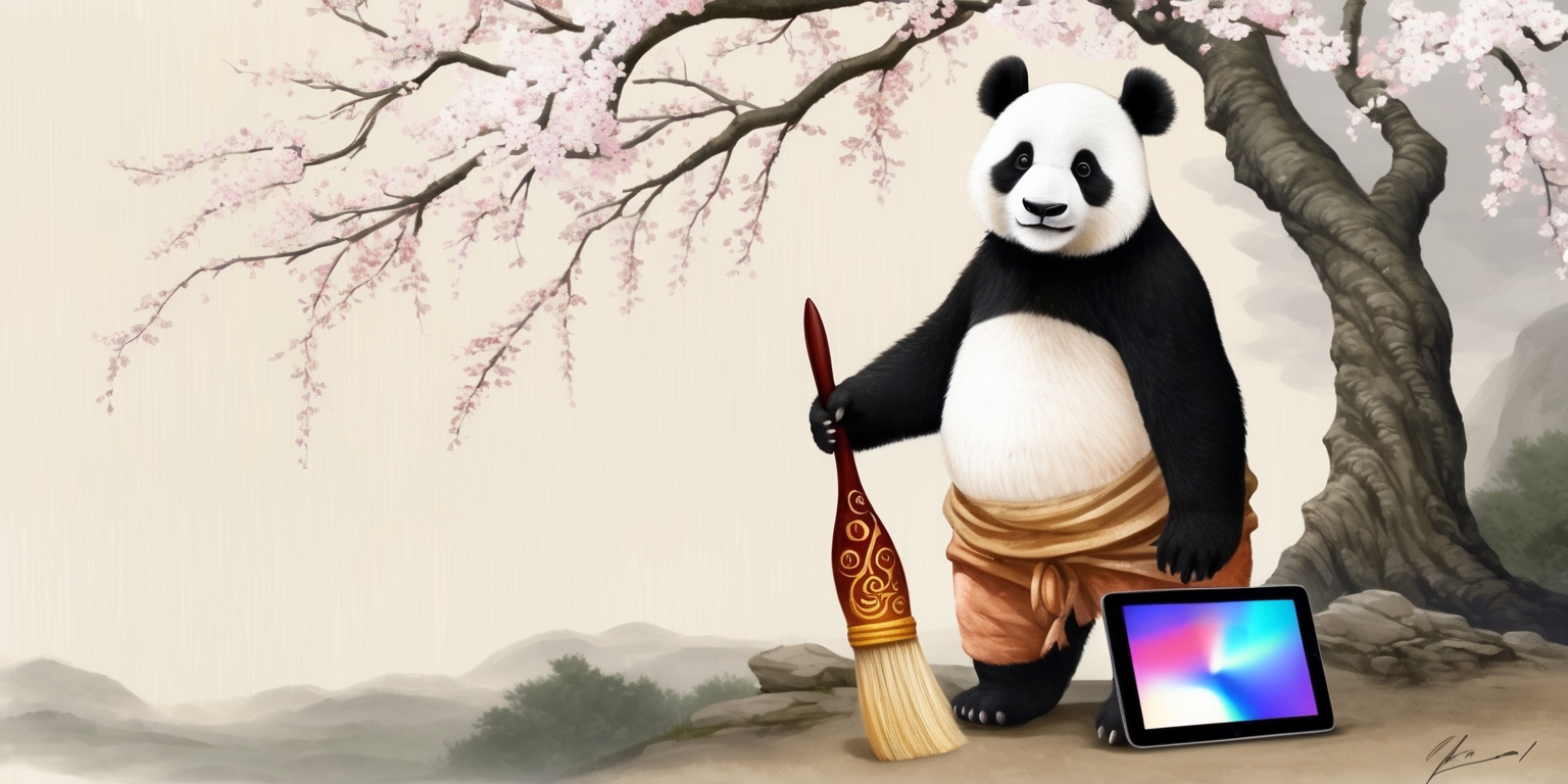 Bridging Tradition and Digital Canvas: The Journey of a Zen Panda